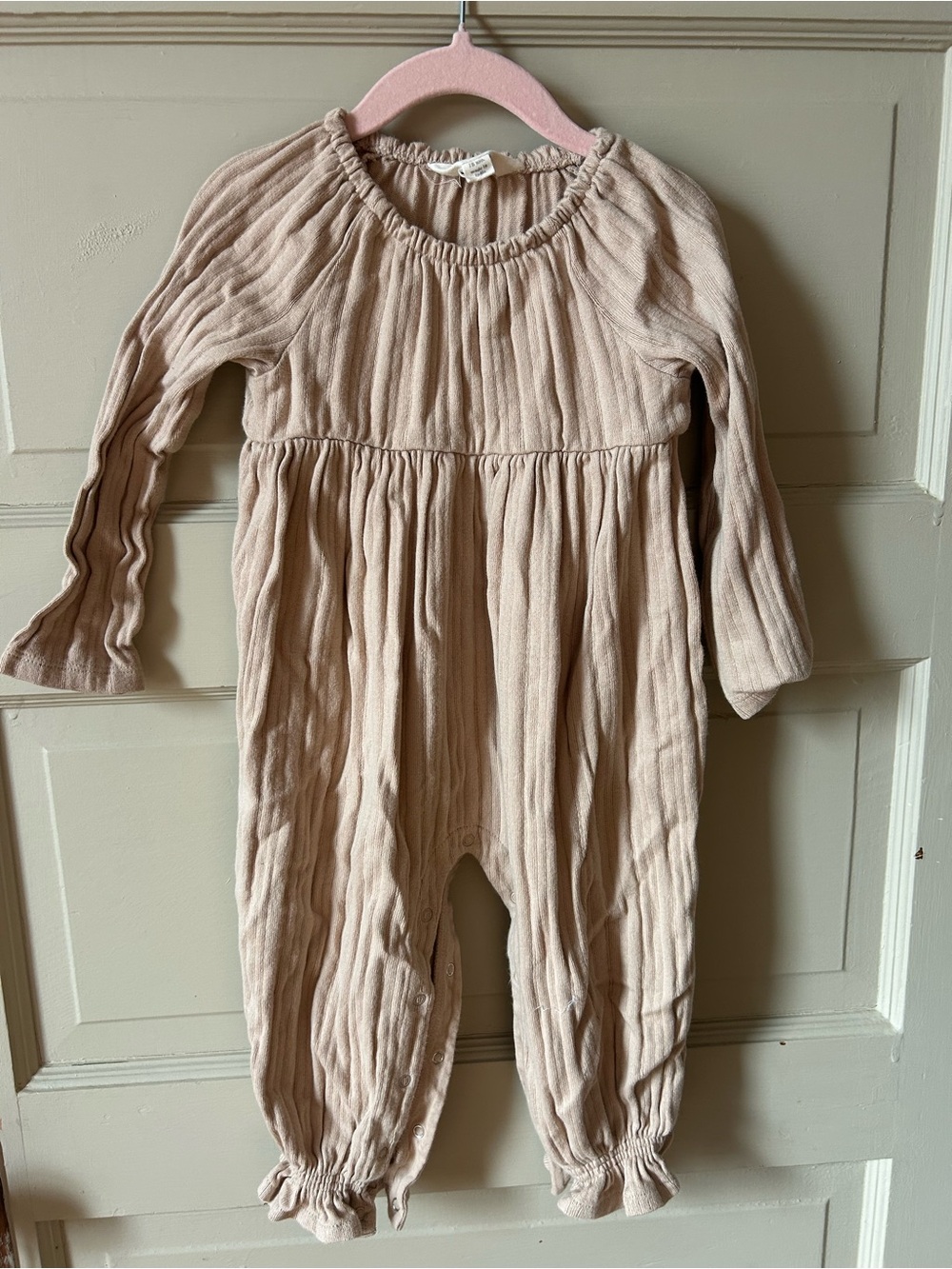 Burt’s Bees Tan Beige Organic Cotton Playsuit - 18m